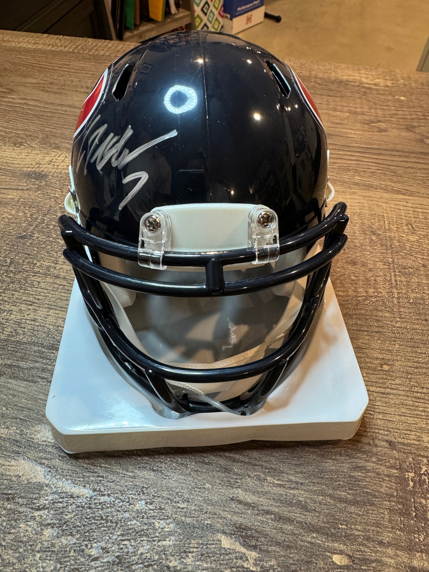 CJ Stroud Texas Texans Mini Helmet with Fanatics COA