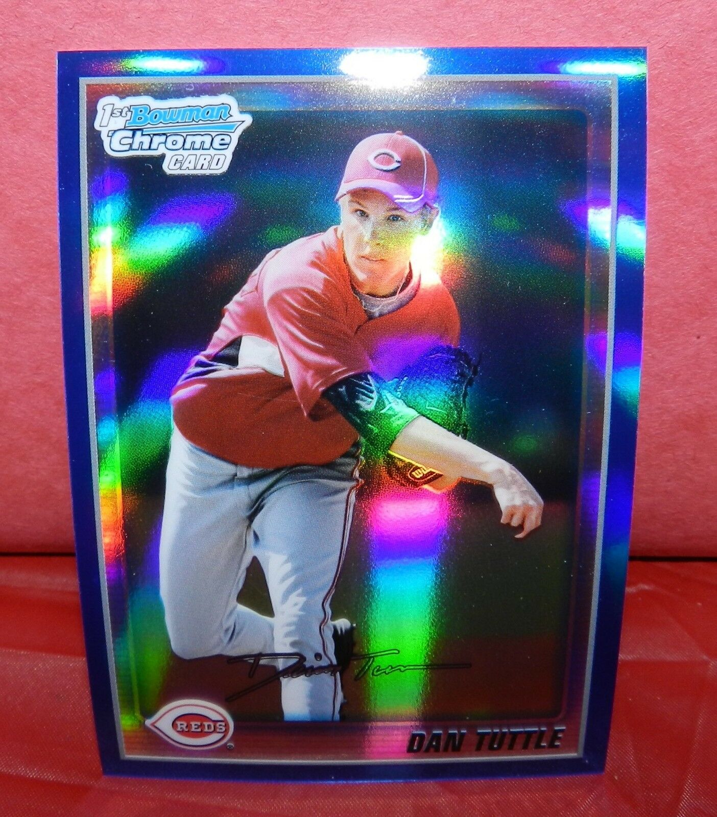 Dan Tuttle 2010 Bowman Chrome Prospect Blue Refractor Autograph BCP193 106/150