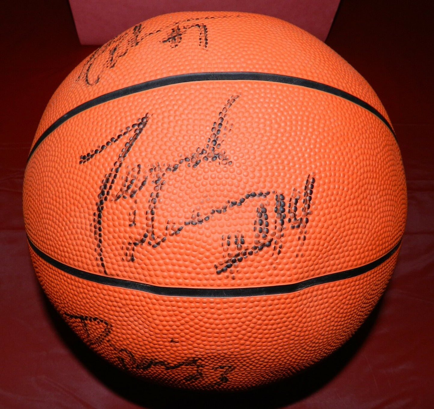 Drazen Petrovic Autographed Basketball with JSA COA Derrick Coleman and more