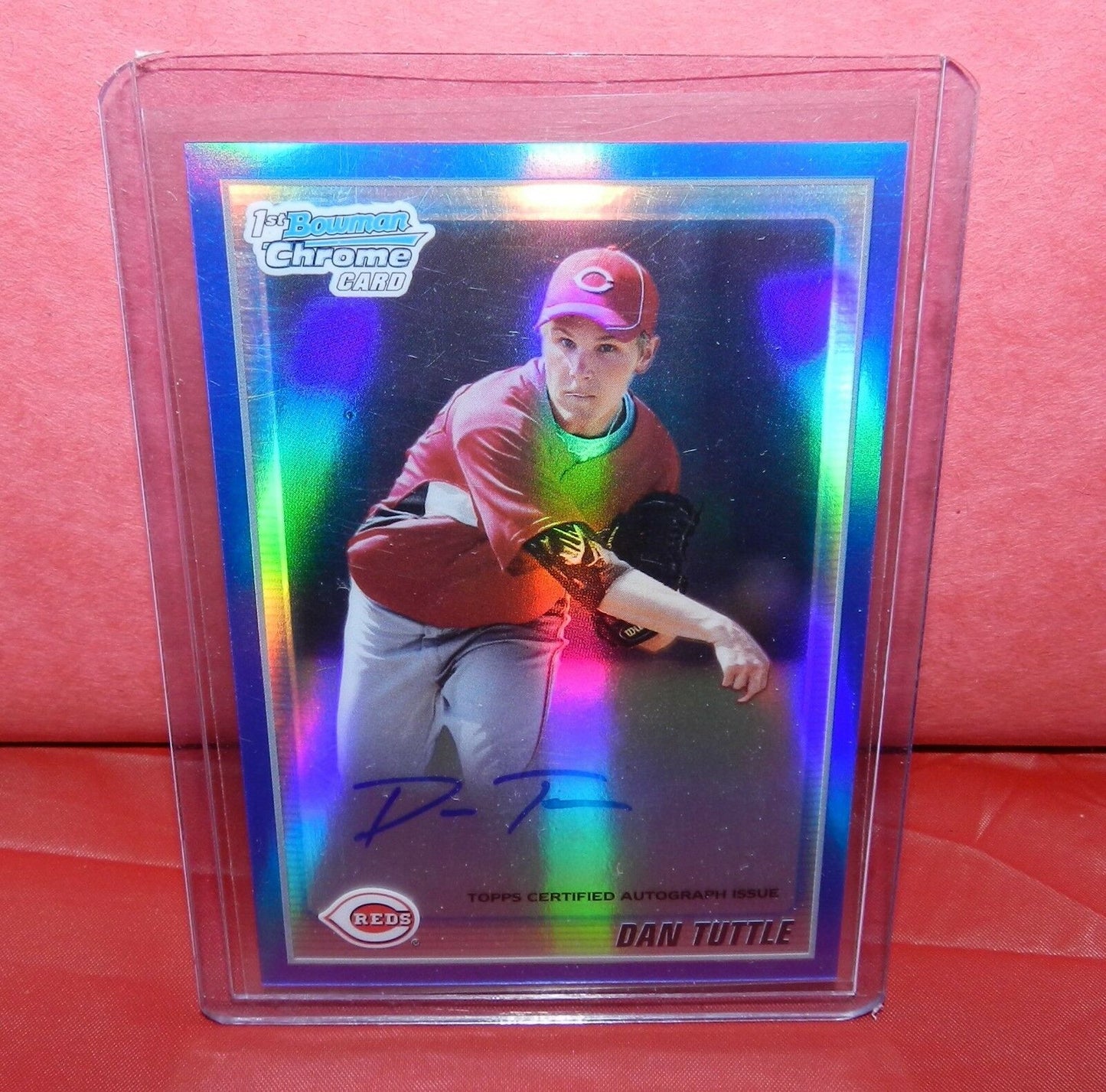 Dan Tuttle 2010 Bowman Chrome Prospect Blue Refractor Autograph BCP193 106/150