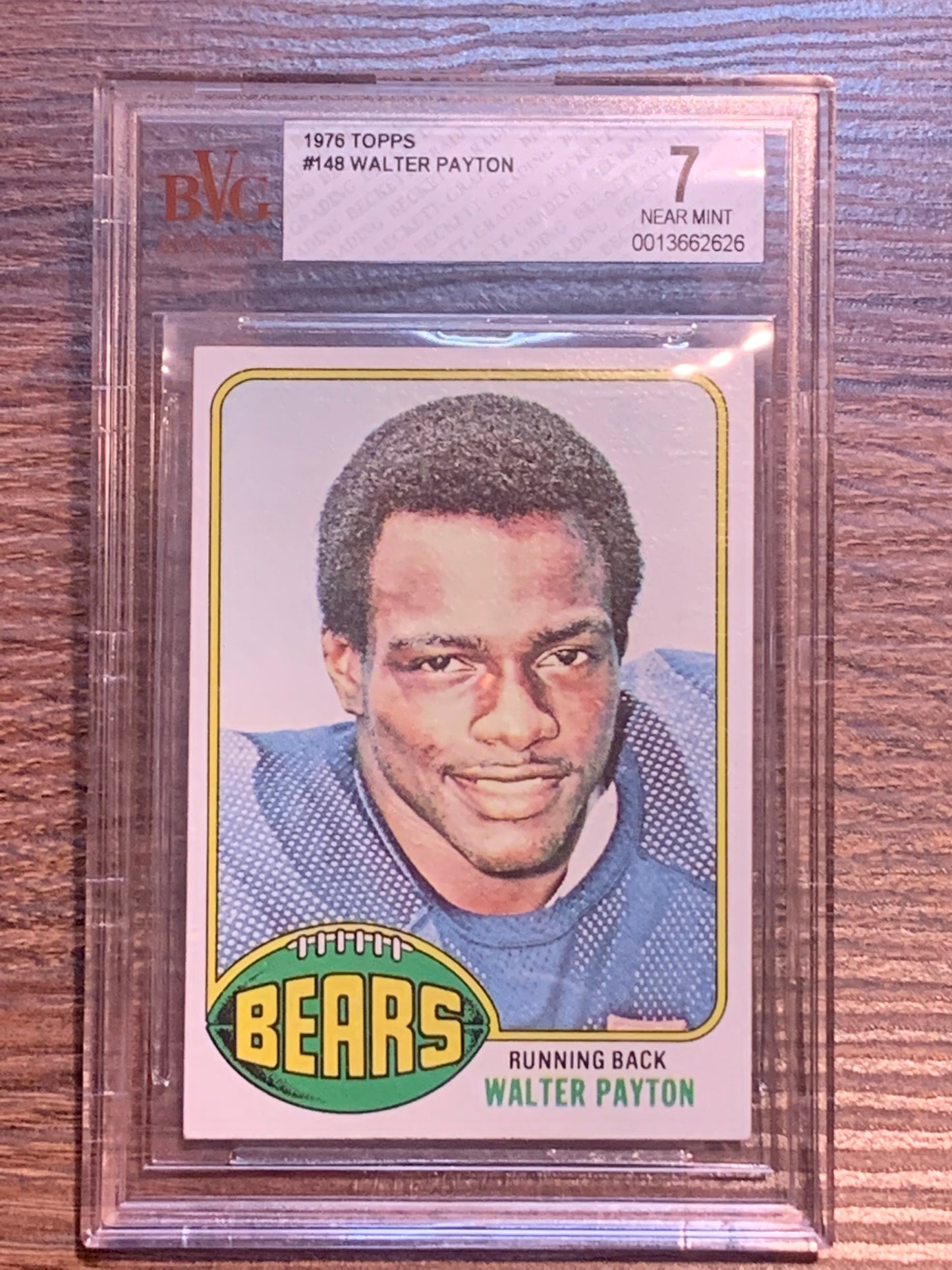 1976 Topps Walter Payton #148 rookie BVG graded 7 Near Mint