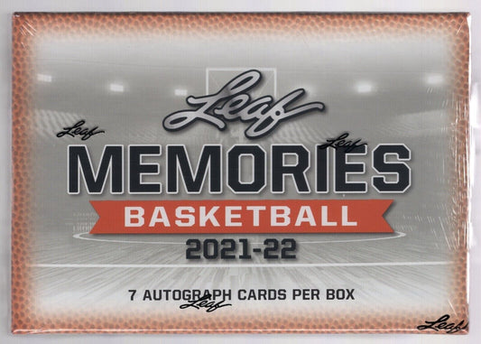 2021-22 LEAF MEMORIES BASKETBALL HOBBY BOX