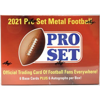 2021 Leaf Pro Set Metal Football Hobby Box