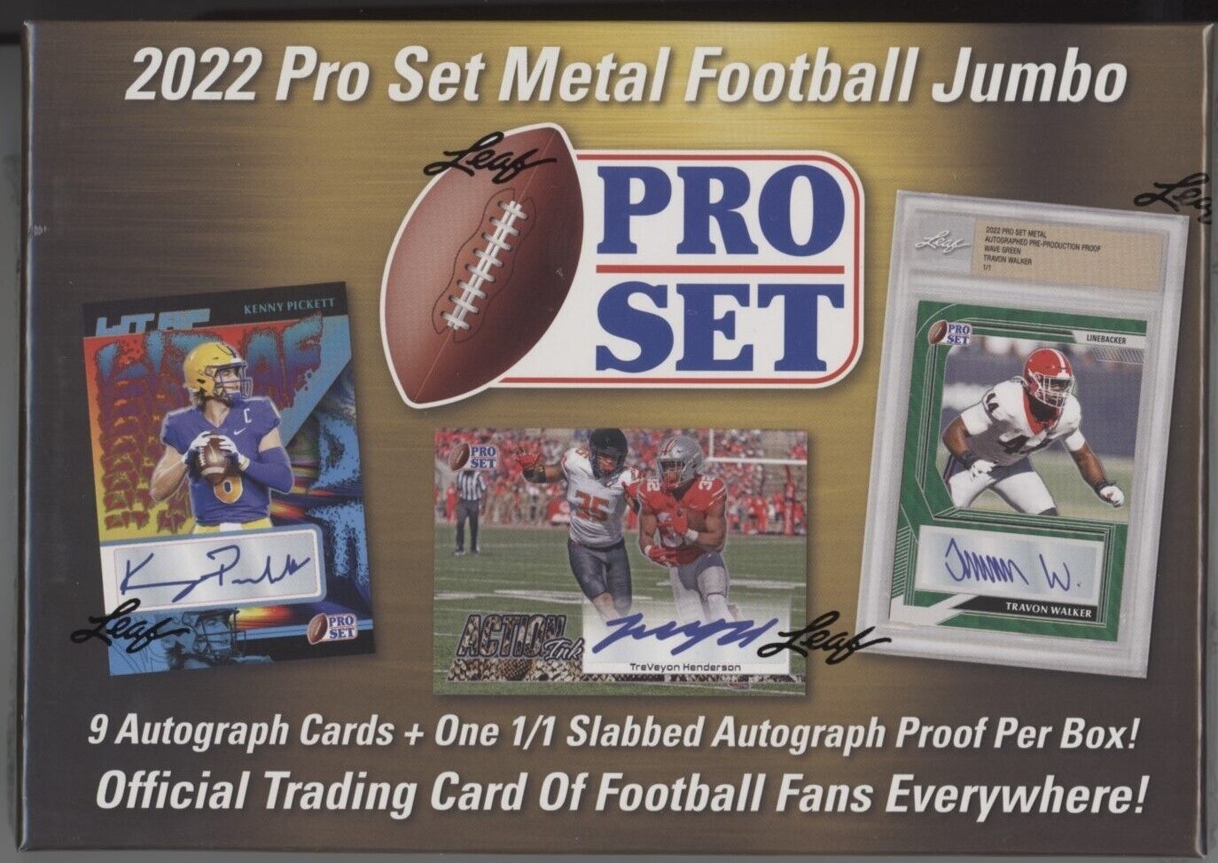 2022 Leaf Pro Set Metal Football Jumbo Box