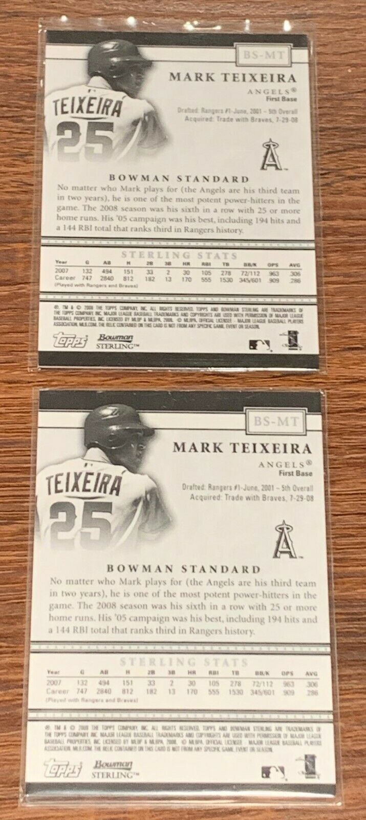 Mark Teixeira Bat and Jersey Relic 9 Card Lot Topps, Bowman, Fleer, Upper Deck
