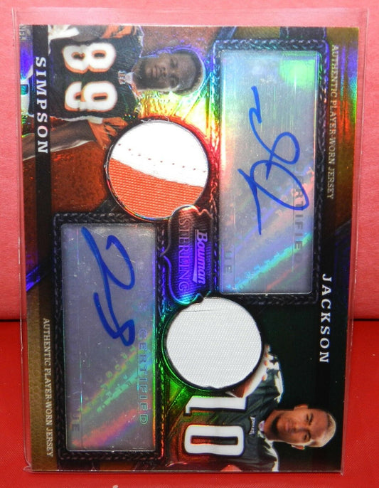 DeSean Jackson 2008 Bowman Sterling Dual Autograph Relic Gold #AR-20 71/75