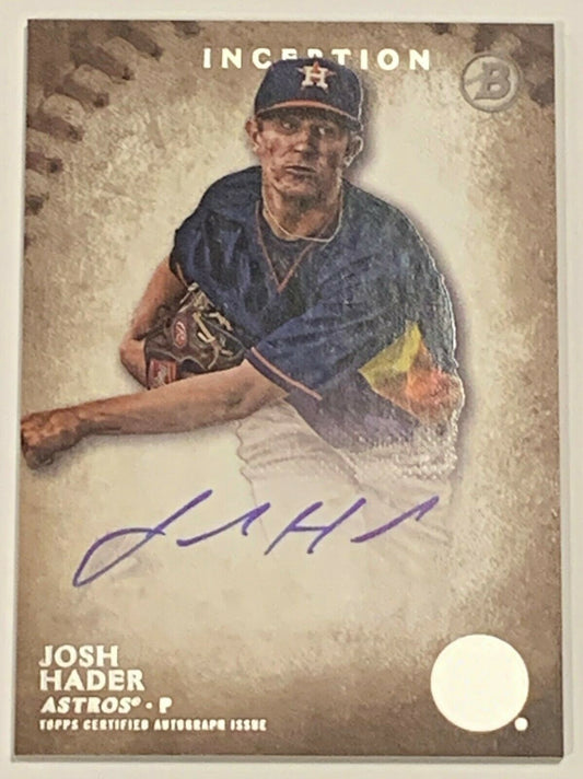 Josh Hader 2015 Bowman Inception Autograph PA-JHA