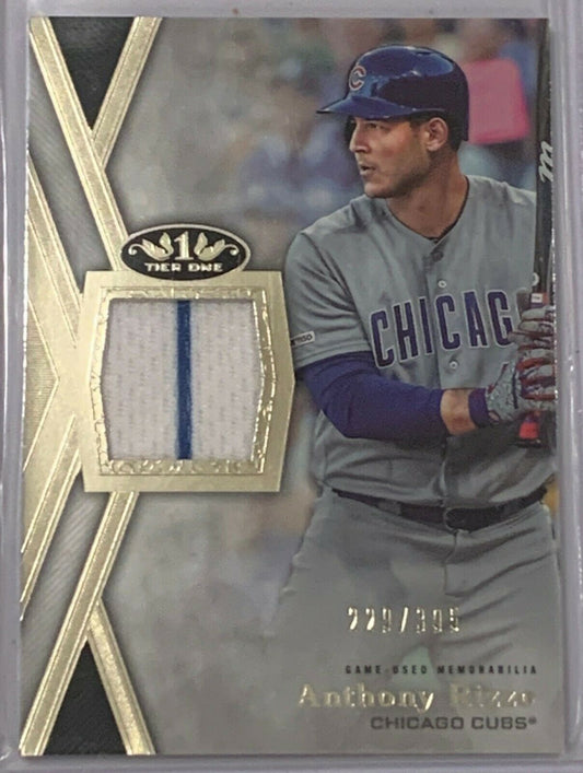 Anthony Rizzo 2020 Topps Tier One Relic Card T1R-ARI 229/395