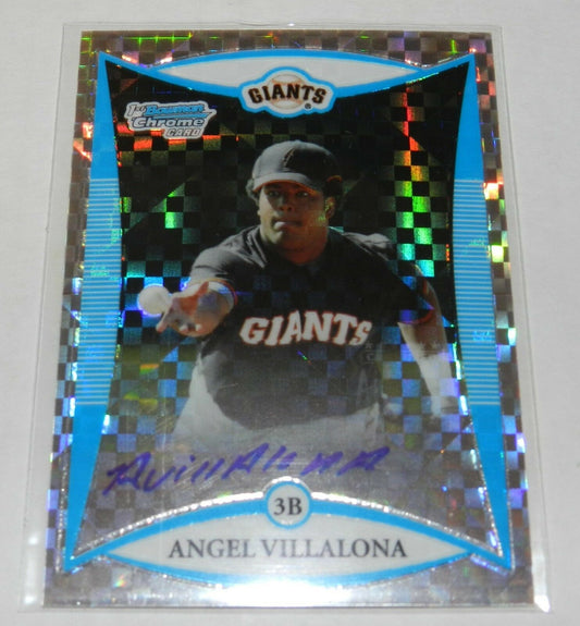 Angel Villalona 2008 Bowman Chrome Prospects #BCP281 X-Fractor 231/250