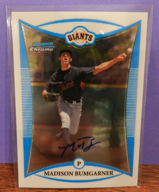 Madison Bumgarner 2008 Bowman Chrome Prospects Autograph BCP-120