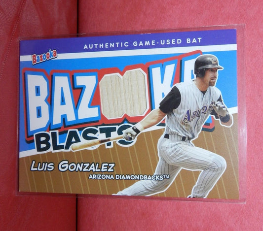 Luis Gonzalez 2004 Bazooka Blasts Game Used Bat Card BB-LG