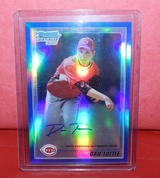 Dan Tuttle 2010 Bowman Chrome Prospect Blue Refractor Autograph BCP193 106/150