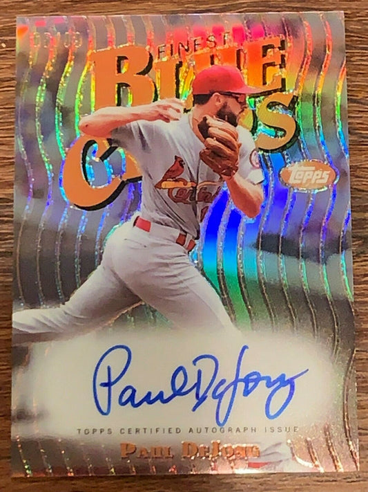 Paul DeJong 2019 Topps Finest Blue Chips Refractor 65/99 Autograph FBCA-PD