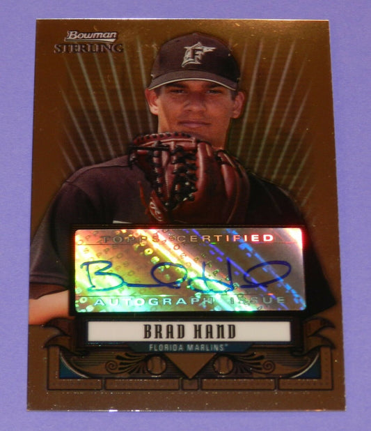 Brad Hand 2008 Bowman Sterling Prospects Autograph BSP-BHA