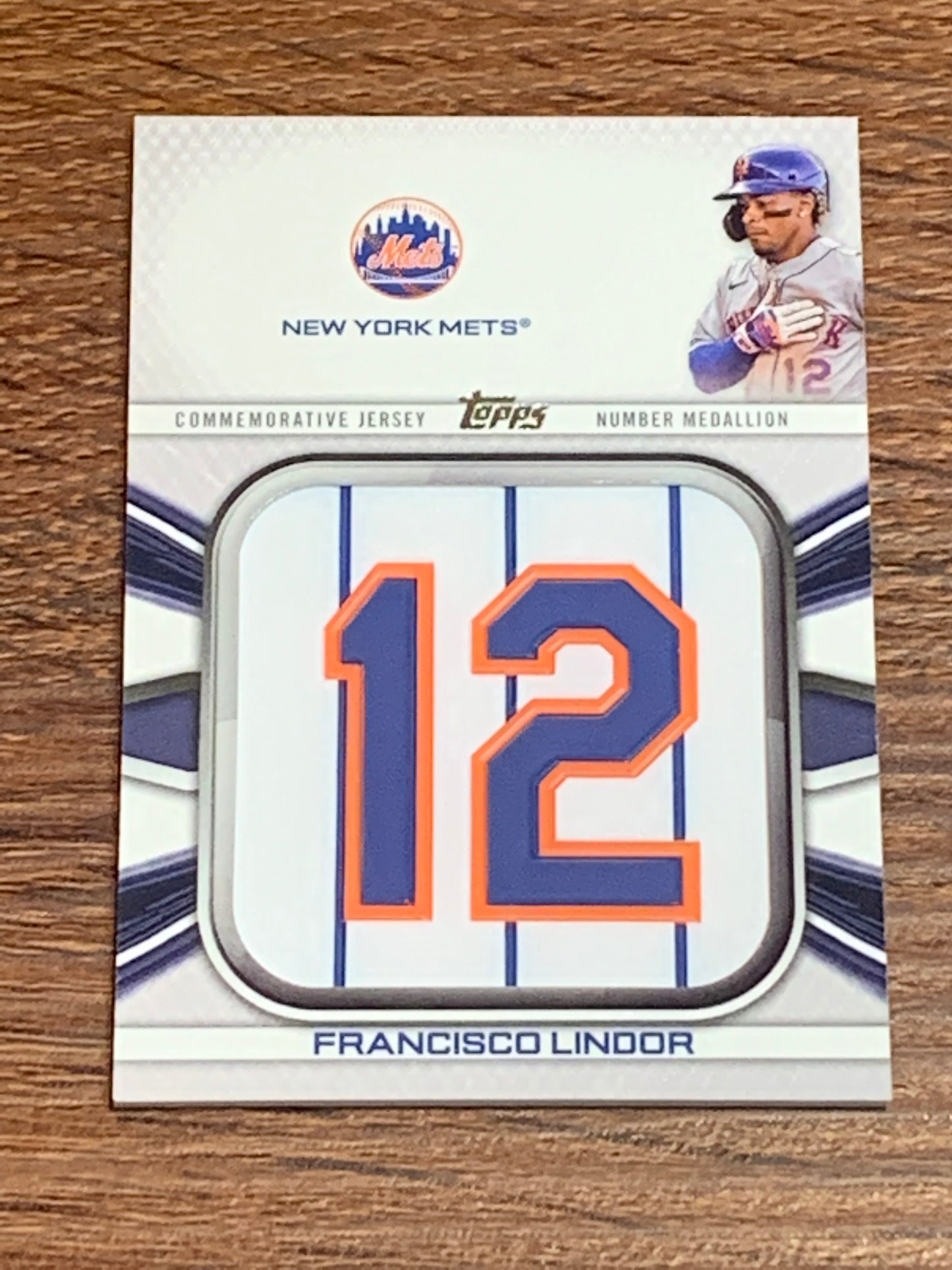 Francisco Lindor 2022 Topps Number Medallion JNM-FL