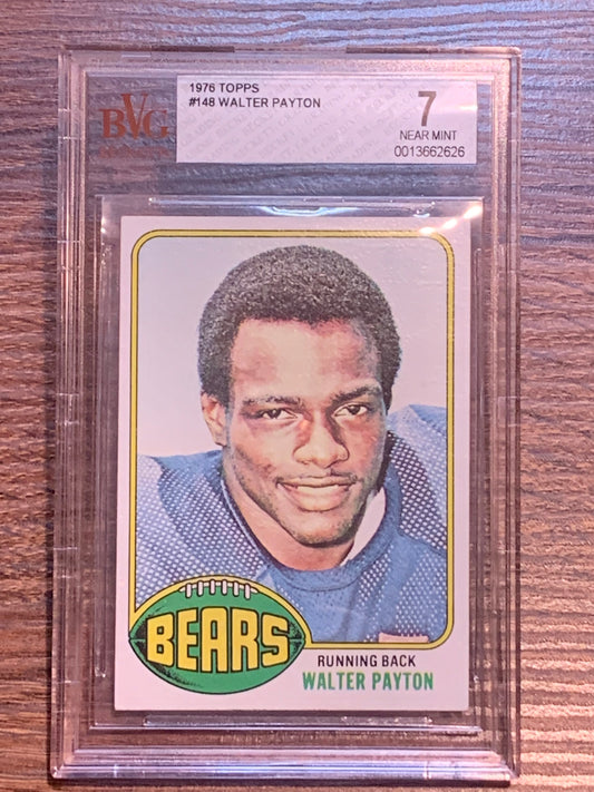 1976 Topps Walter Payton #148 rookie BVG graded 7 Near Mint